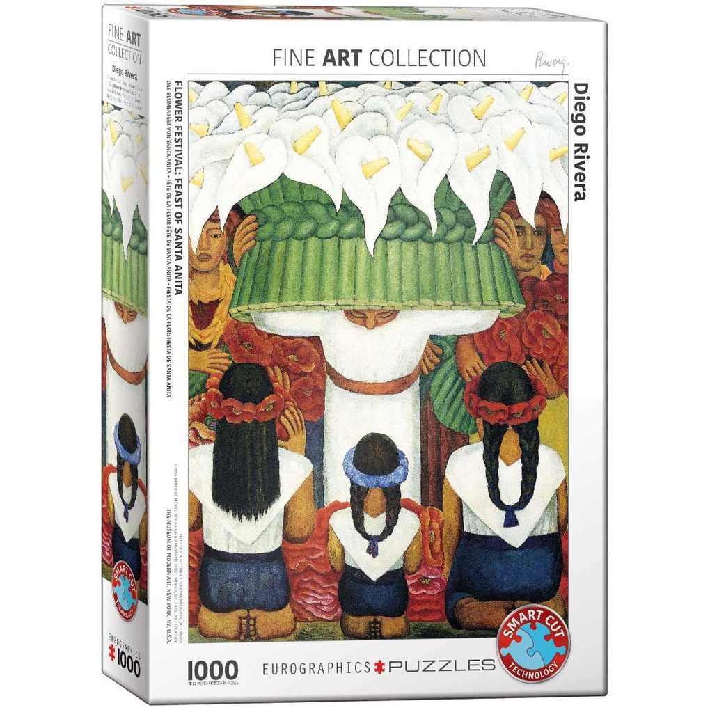 Eurographics 6000-0798 - Blumenfest, Fest der Santa Anita von Diego Rivera , Puzzle, 1.000 Teile