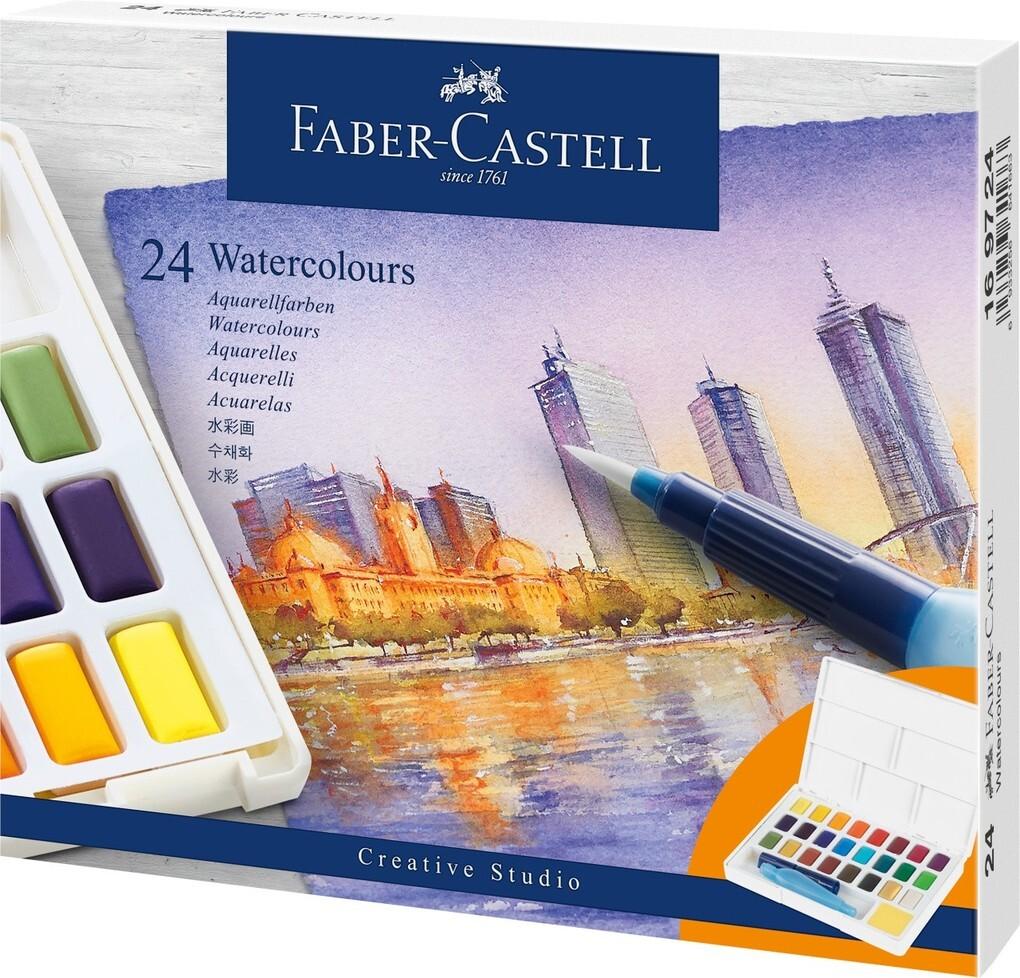 Faber-Castell Aquarellfarben in Näpfchen, 24er Etui