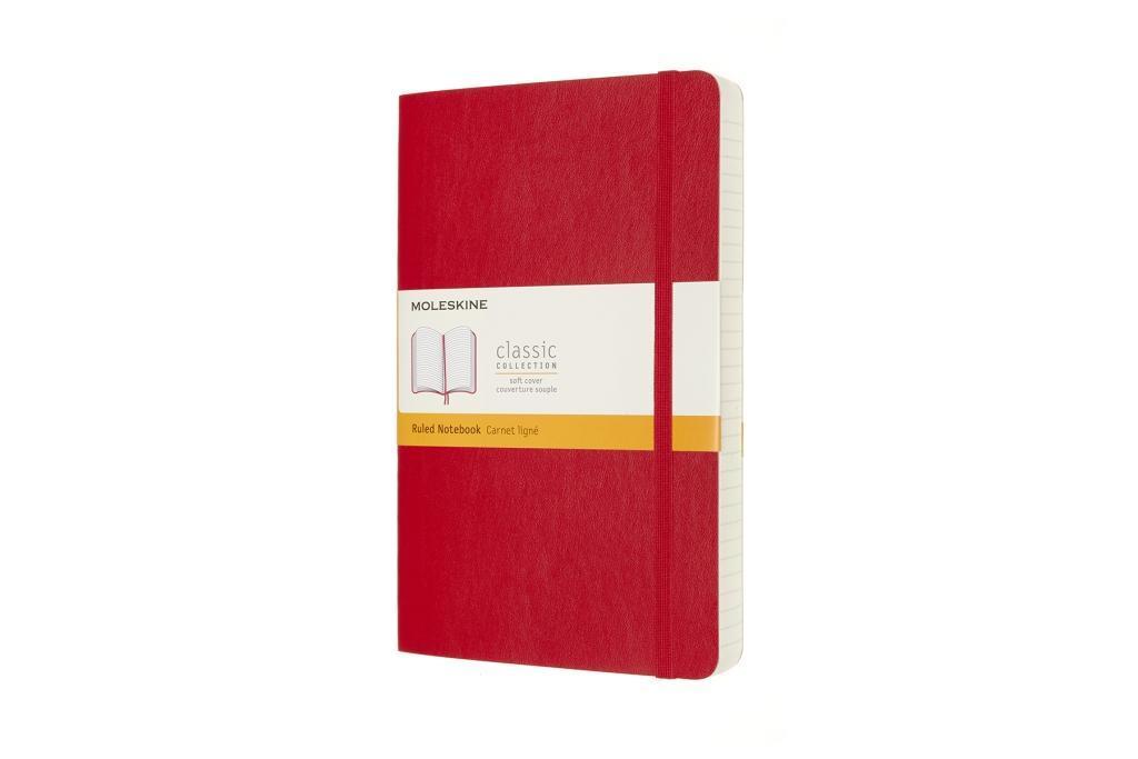 Moleskine Notizbuch - Erweitert, Large/A5, Liniert, Weicher Einband, Scharlachrot