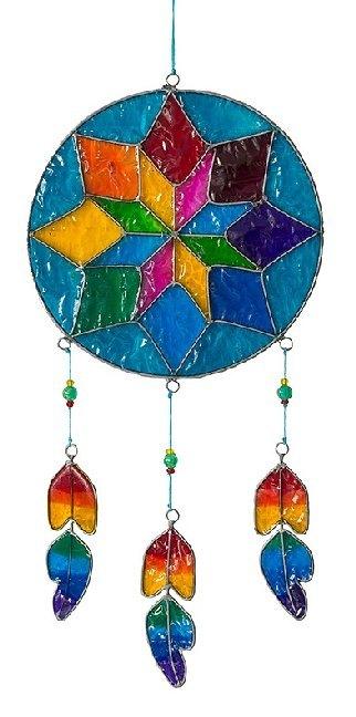 Suncatcher "Star Dreamcatcher" Resin mehrfarbig 14 x 40 cm