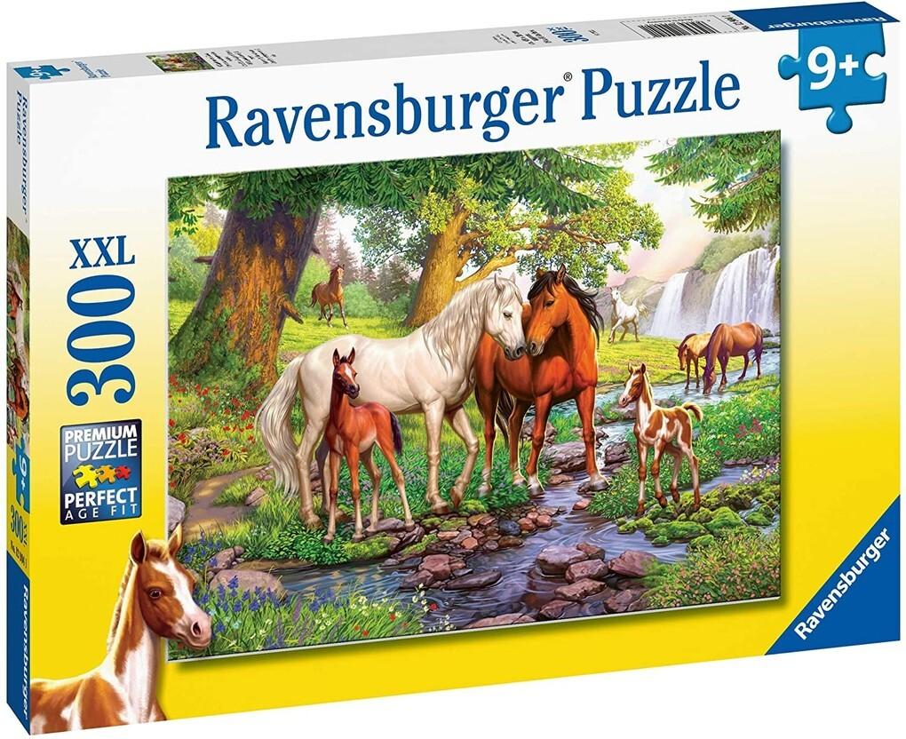 Ravensburger Kinderpuzzle - 12904 Wildpferde am Fluss - Pferde-Puzzle für Kinder ab 9 Jahren, mit 300 Teilen im XXL-Format