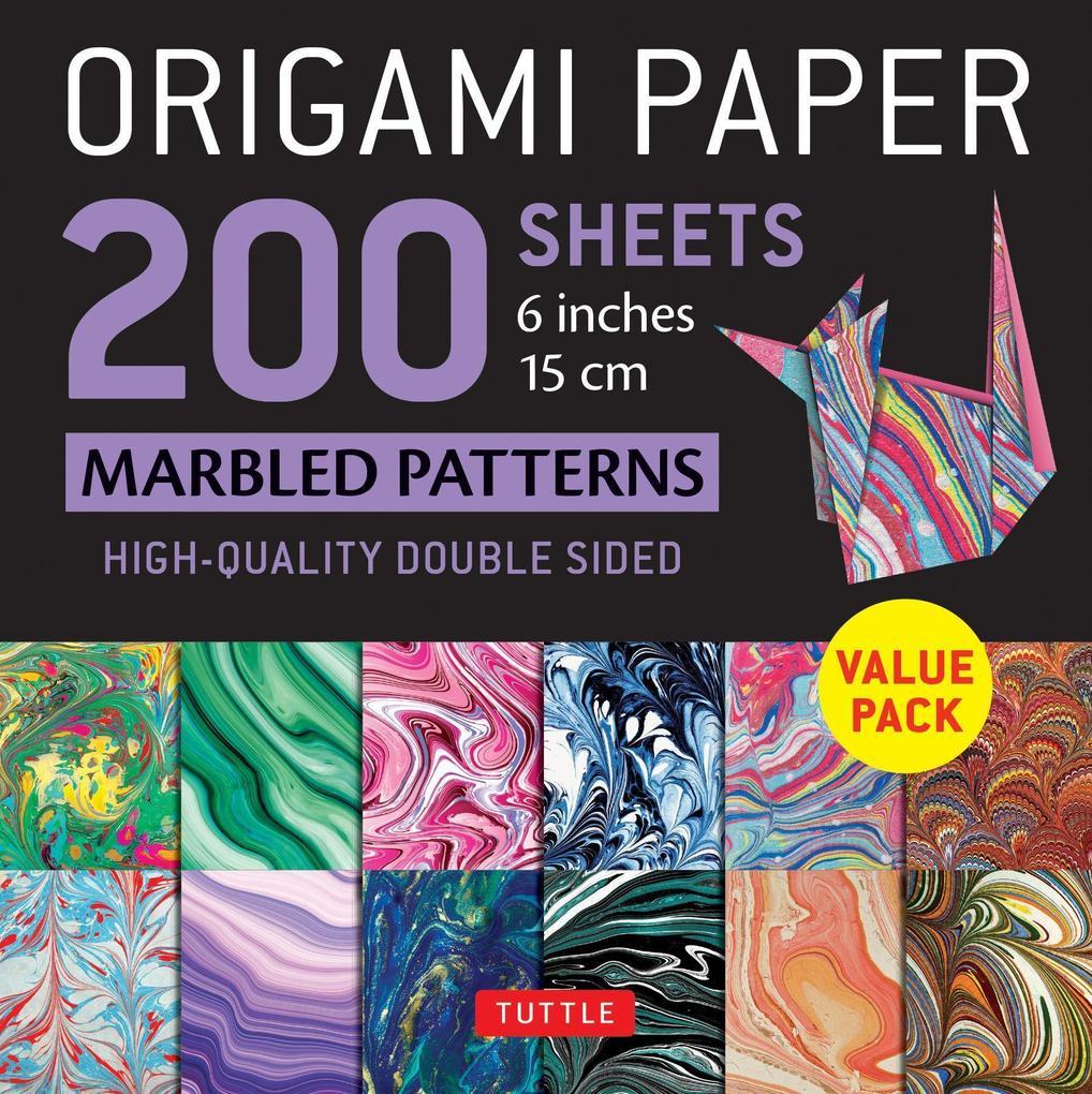 Origami Paper 200 Sheets Marbled Patterns 6 (15 CM)