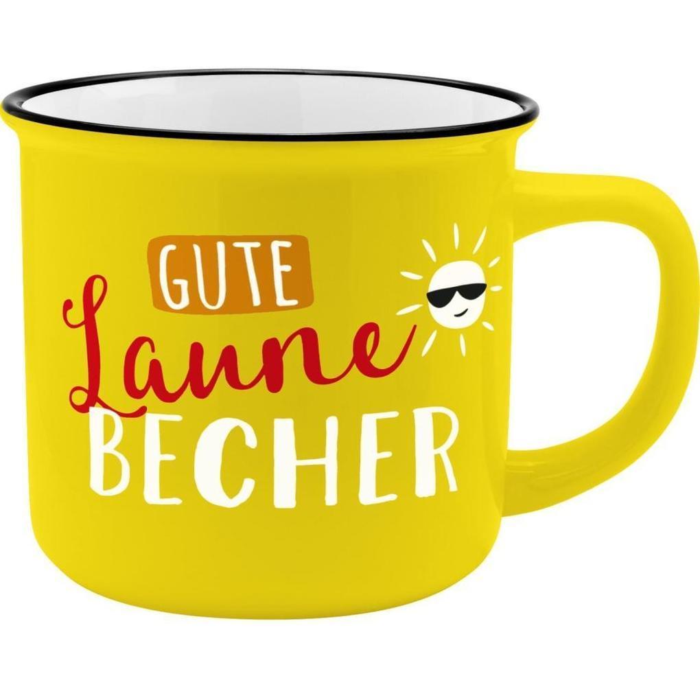 Gruss und Co 45786 Becher Gute Laune, New Bone China Porzellan, 35 cl