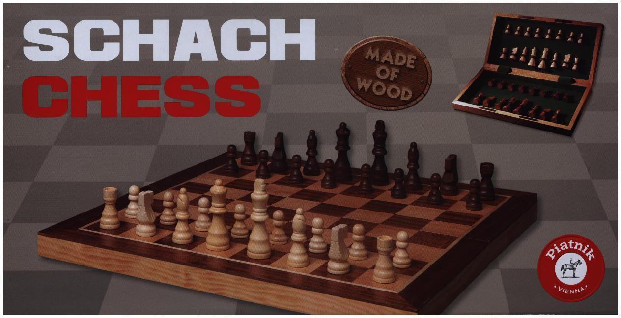 Piatnik - Schachkassette Holz, groß