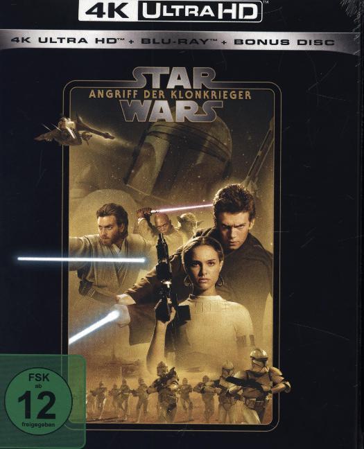 Star Wars Episode 2, Angriff der Klonkrieger 4K, 1 UHD-Blu-ray + 2 Blu-ray