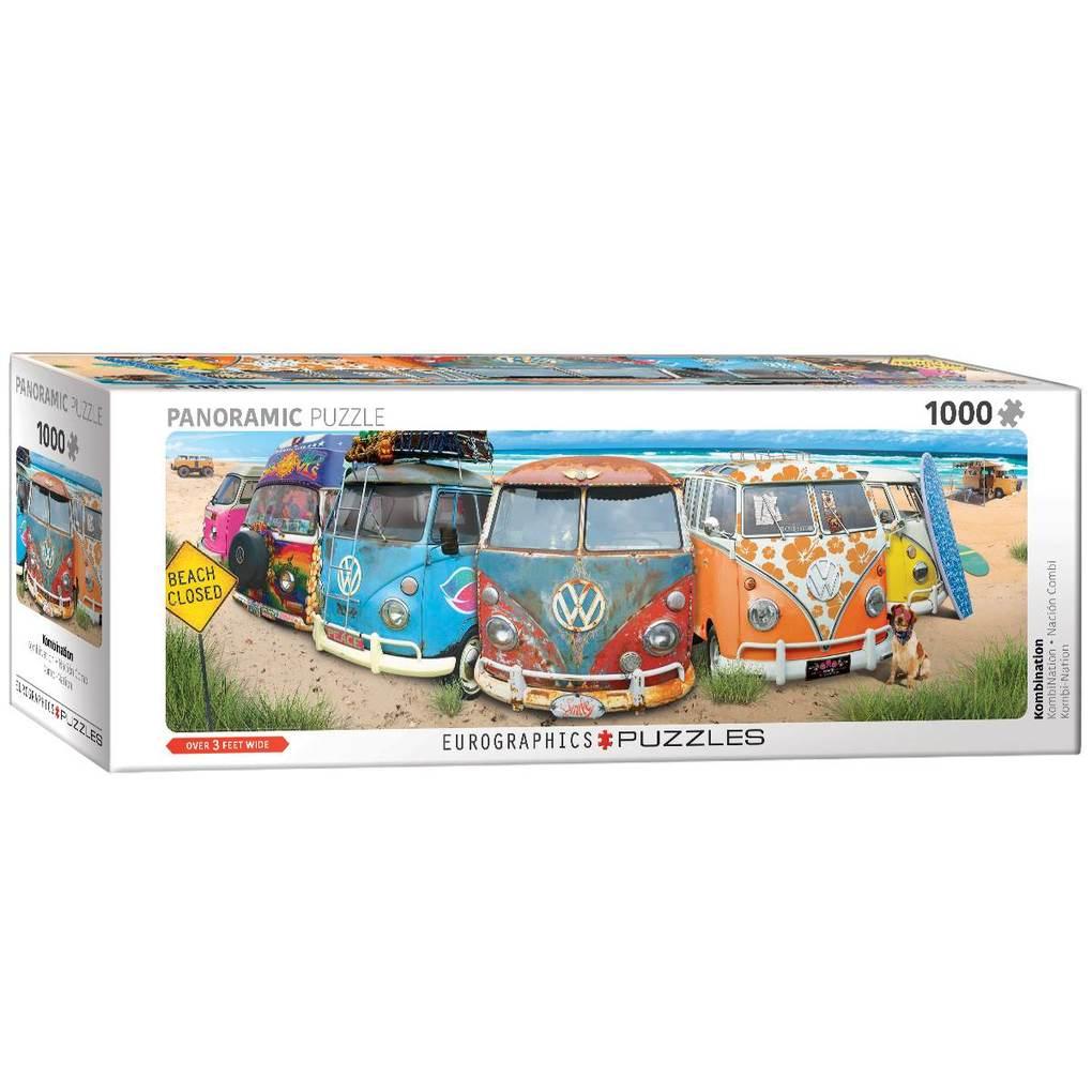 Eurographics 6010-5442 - VW Bus - BulliNation, Panorama Puzzle - 1000 Teile