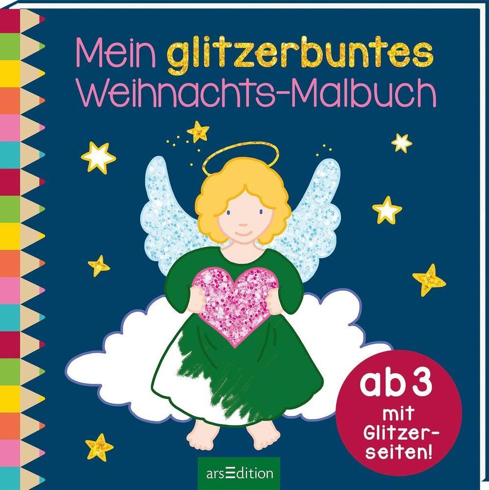 Mein glitzerbuntes Weihnachts-Malbuch