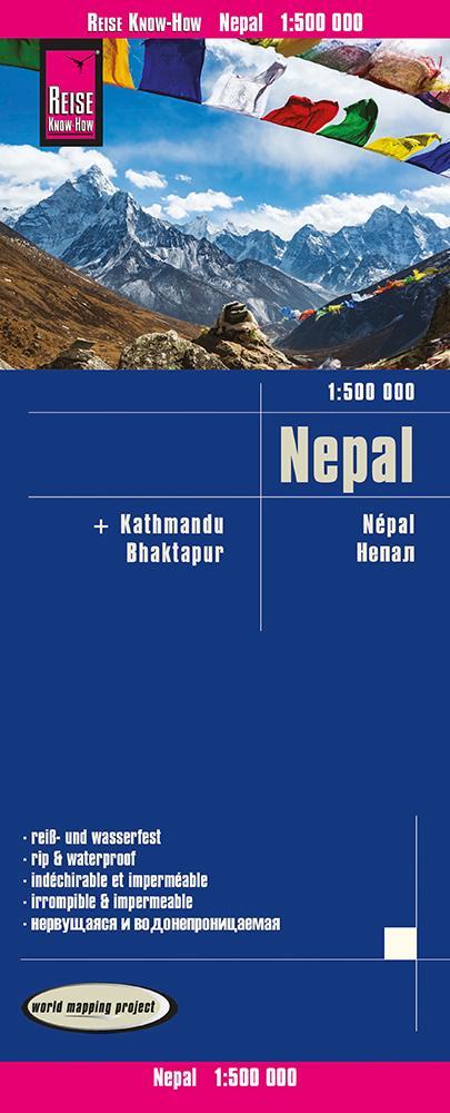 Reise Know-How Landkarte Nepal 1:500.000