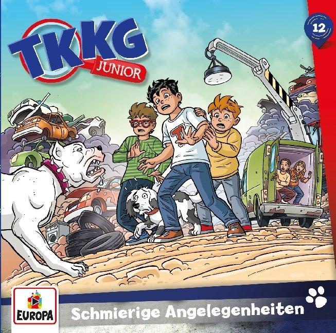 TKKG Junior - Schmierige Angelegenheiten. Tl.12, 1 Audio-CD