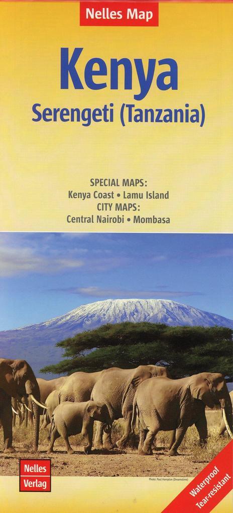 Nelles Map Landkarte Kenya - Serengeti (Tanzania), Kenia - Serengeti (Tansania), Kenya - Serengeti (Tanzanie), Kenia - Serengueti (Tanzania) 1:1.100.000