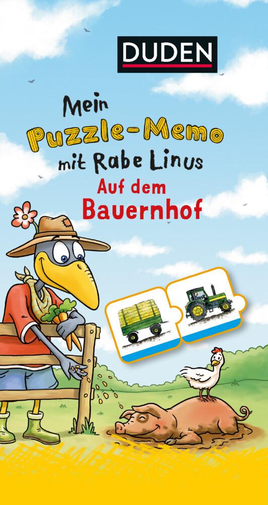 Duden: Mein Puzzlememo mit Rabe Linus ¿ Auf dem Bauernhof