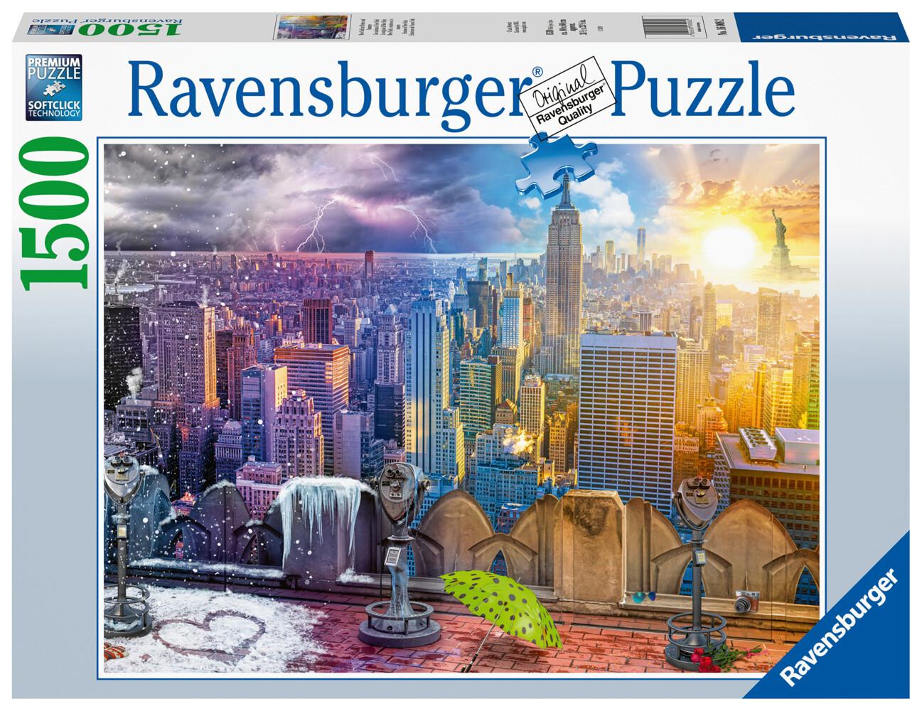 Ravensburger - New York im Winter und Sommer, 1500 Teile