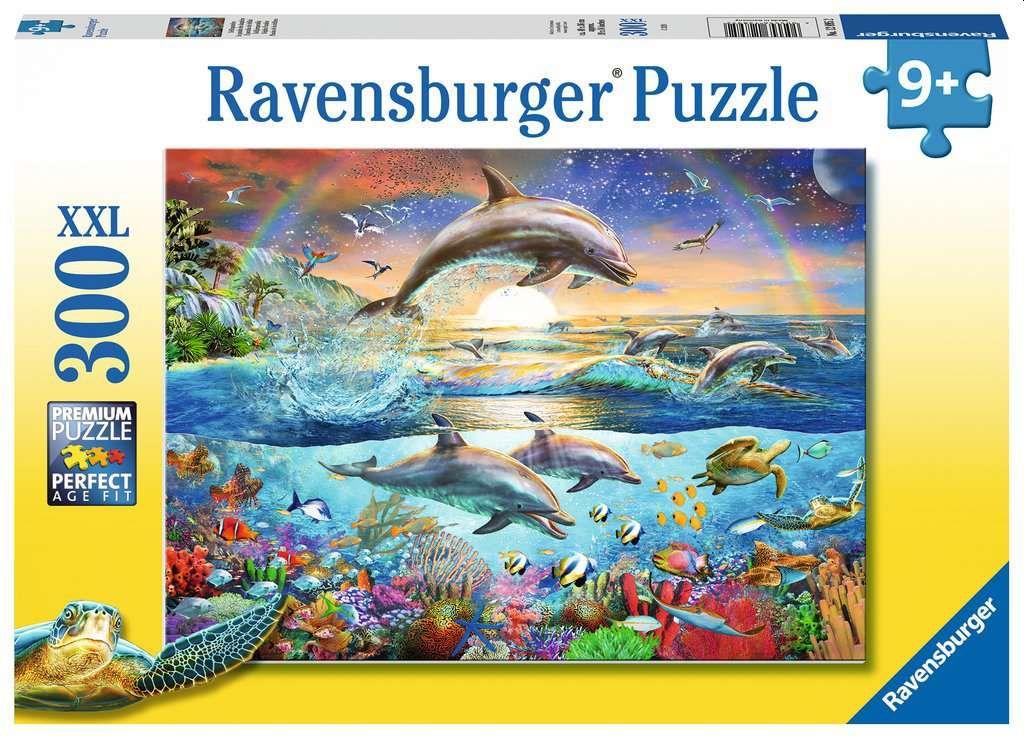 Ravensburger Kinderpuzzle - 12895 Delfinparadies - Unterwasserwelt-Puzzle für Kinder ab 9 Jahren, mit 300 Teilen im XXL-Format