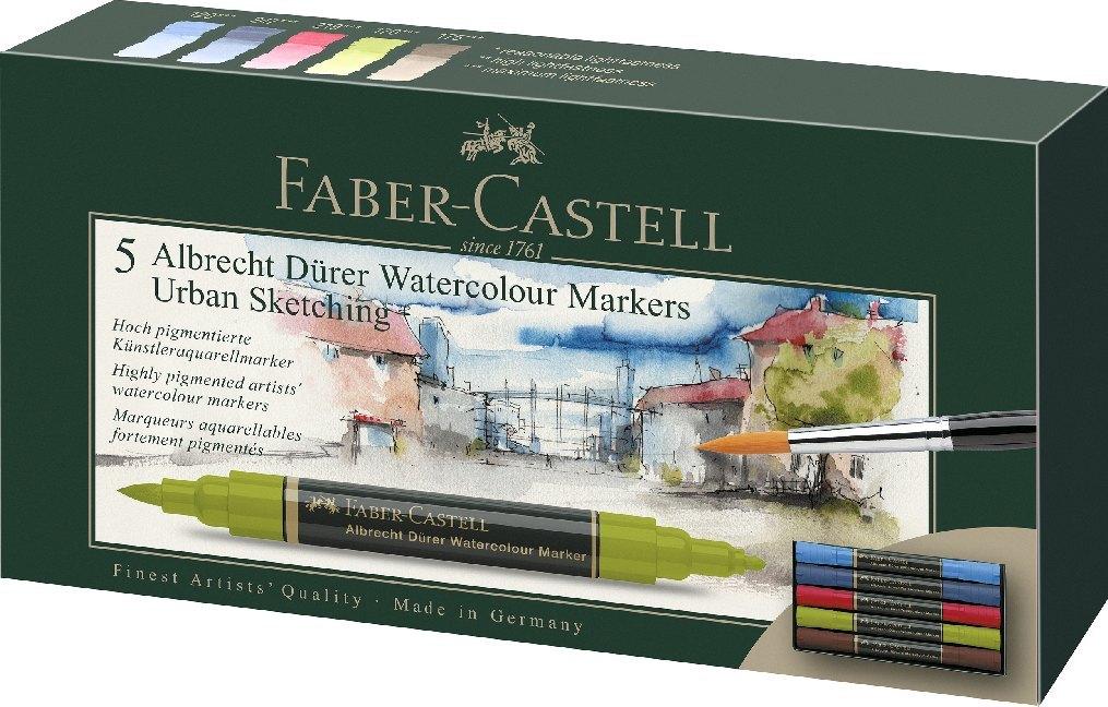 Faber-Castell Aquarellmarker Albrecht Dürer 5er Etui Urban Sketching