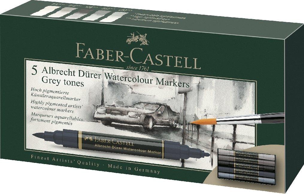 Faber-Castell Aquarellmarker Albrecht Dürer 5er Etui grau