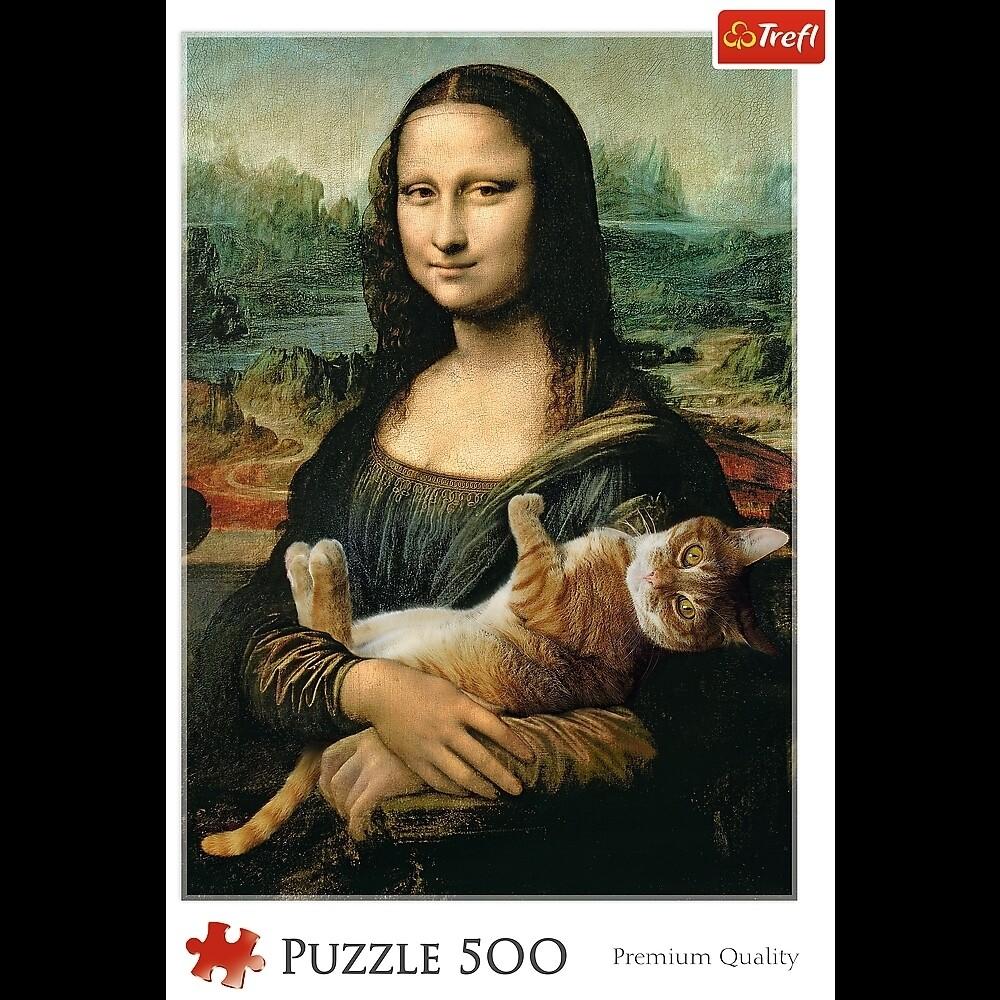 Trefl - Puzzle - Mona Lisa und Katze, 500 Teile