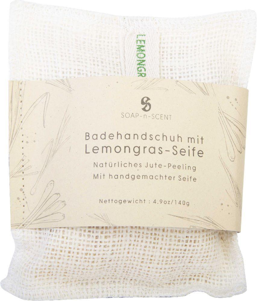 Badehandschuh mit Lemongras Duftseife