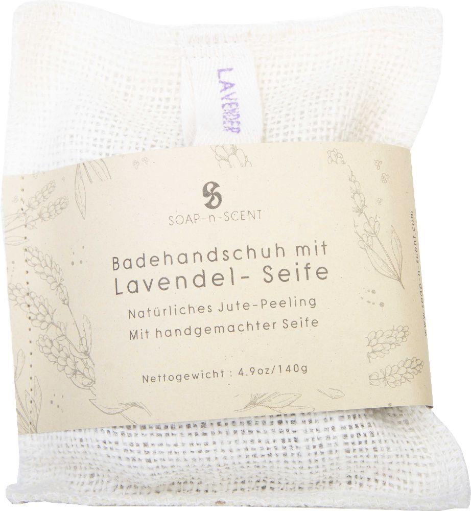 Badehandschuh mit Lavendel Duftseife