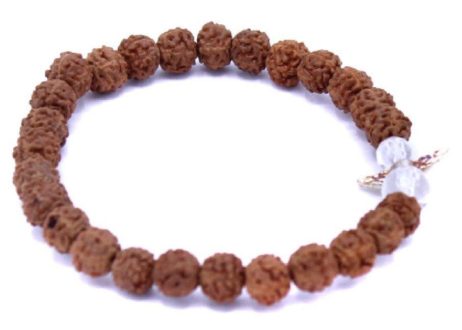 Edelsteinarmband Kinder Schutzengel, Rudraksha