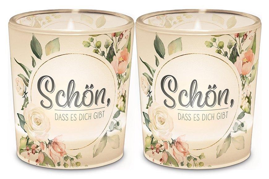 Licht + Teelicht D6H6 "Schön, dass es Dich gibt"