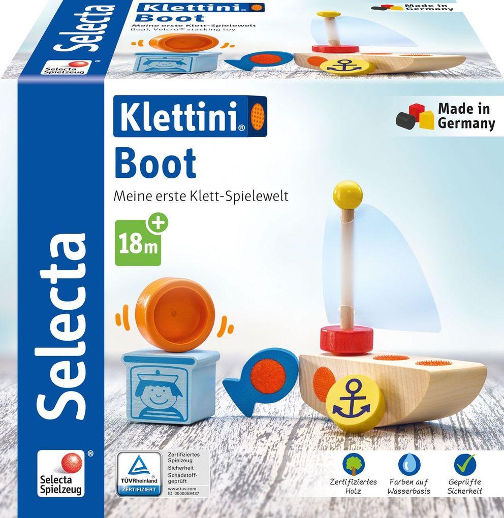 Schmidt Spiele - Selecta - Klettini - Boot, Klett-Stapelspielzeug, 6 Teile