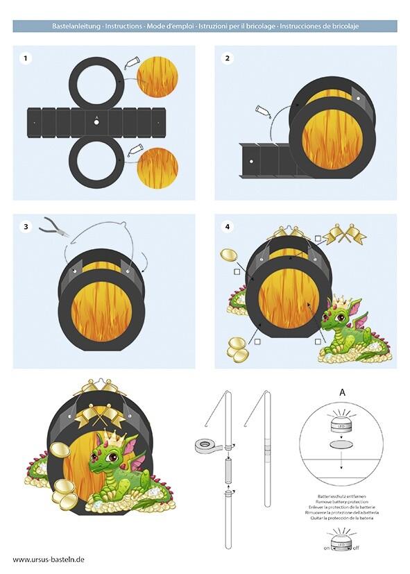URSUS Laternenzeit Laternen-Bastelset Drache