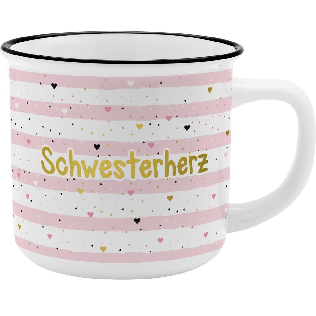 Gruss & Co 46978 Becher Schwesterherz, New Bone China Porzellan, 35 cl