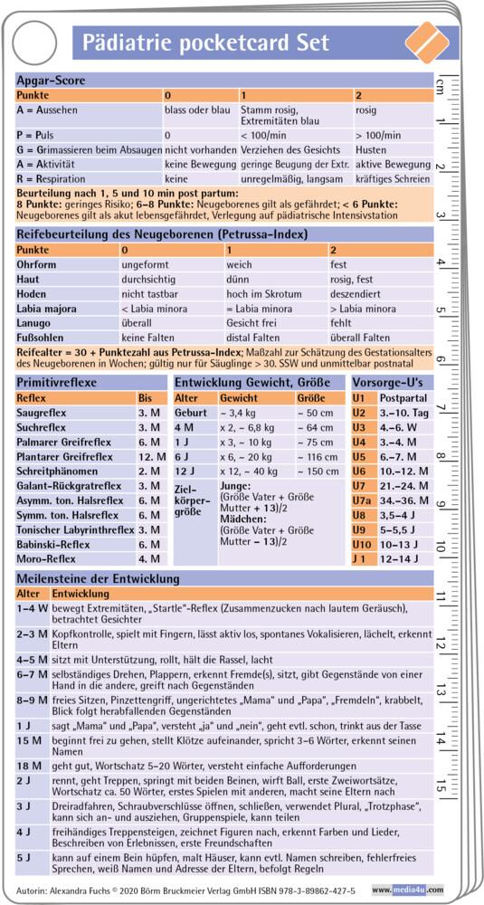 Pädiatrie pocketcard Set, Kartenfächer