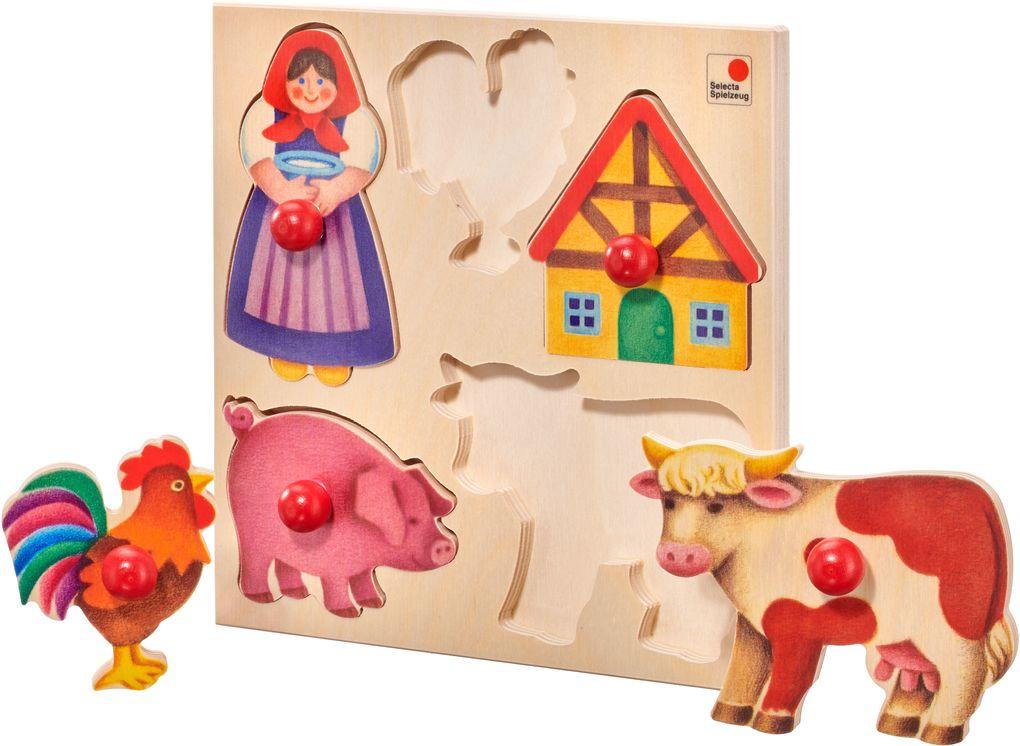 Schmidt Spiele -Selecta - Puzzle Bauernhof, 5 Teile