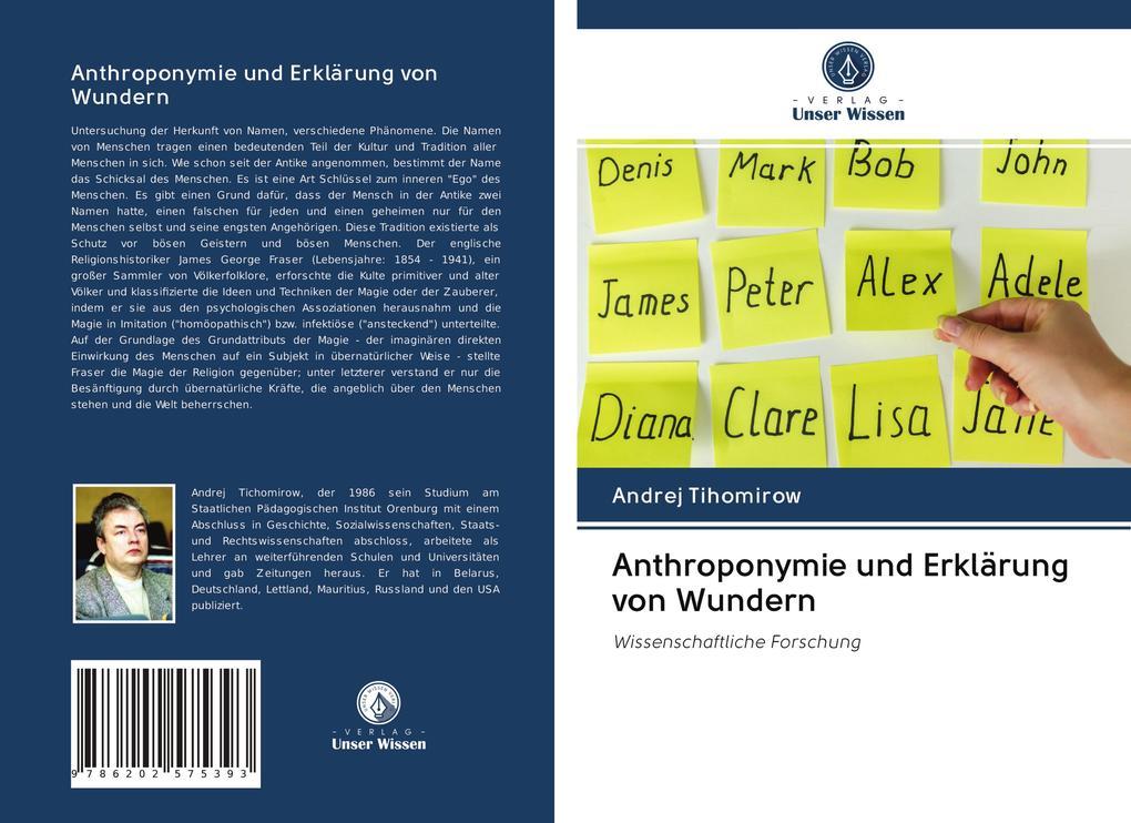 Anthroponymie und Erklärung von Wundern