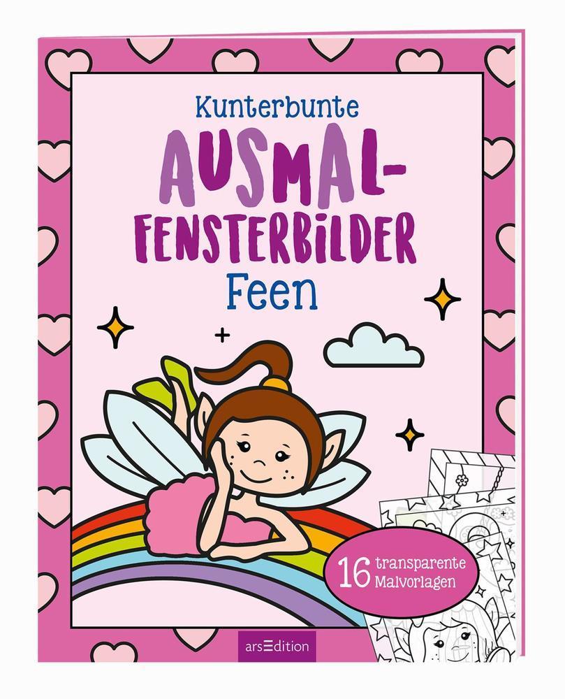 Kunterbunte Ausmal-Fensterbilder Feen