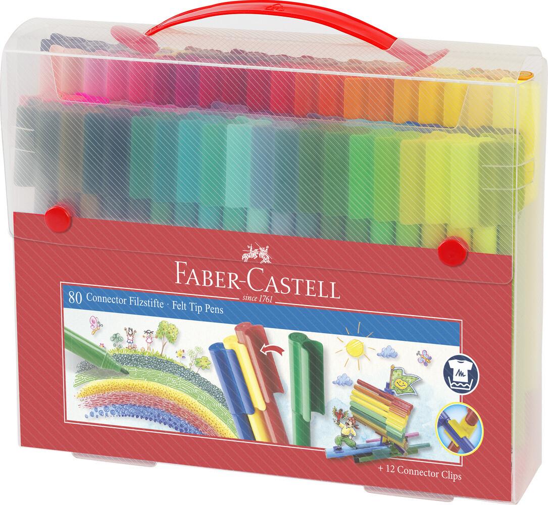 Faber-Castell Koffer Connector Filzstifte 80-teilig