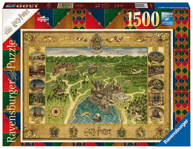Ravensburger Puzzle 16599 - Hogwarts Karte - 1500 Teile Puzzle für Erwachsene und Kinder ab 14 Jahren, Harry Potter Fan-Artikel