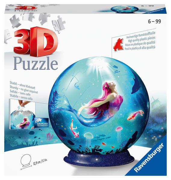 Ravensburger - 3D Puzzle-Ball - Bezaubernde Meerjungfrauen, 72 Teile