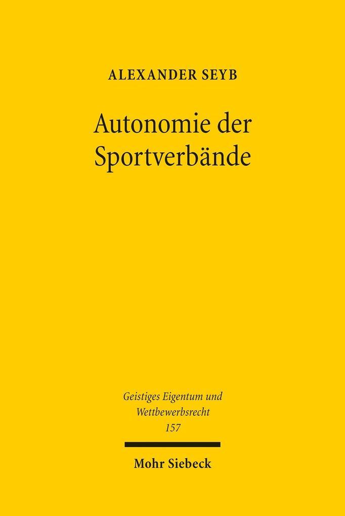 Autonomie der Sportverbände