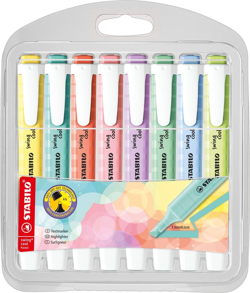 STABILO Textmarker swing® cool Pastel 8er Set