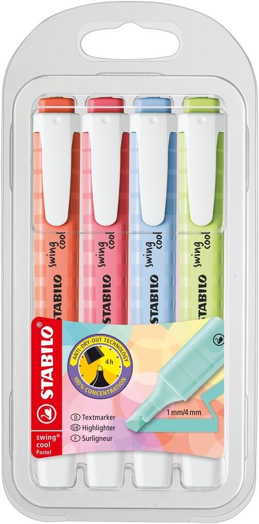 STABILO Textmarker swing® cool Pastel 4er Set