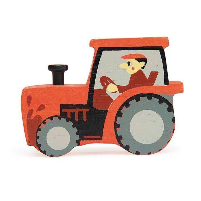 Tender leaf Toys - Holztier Traktor