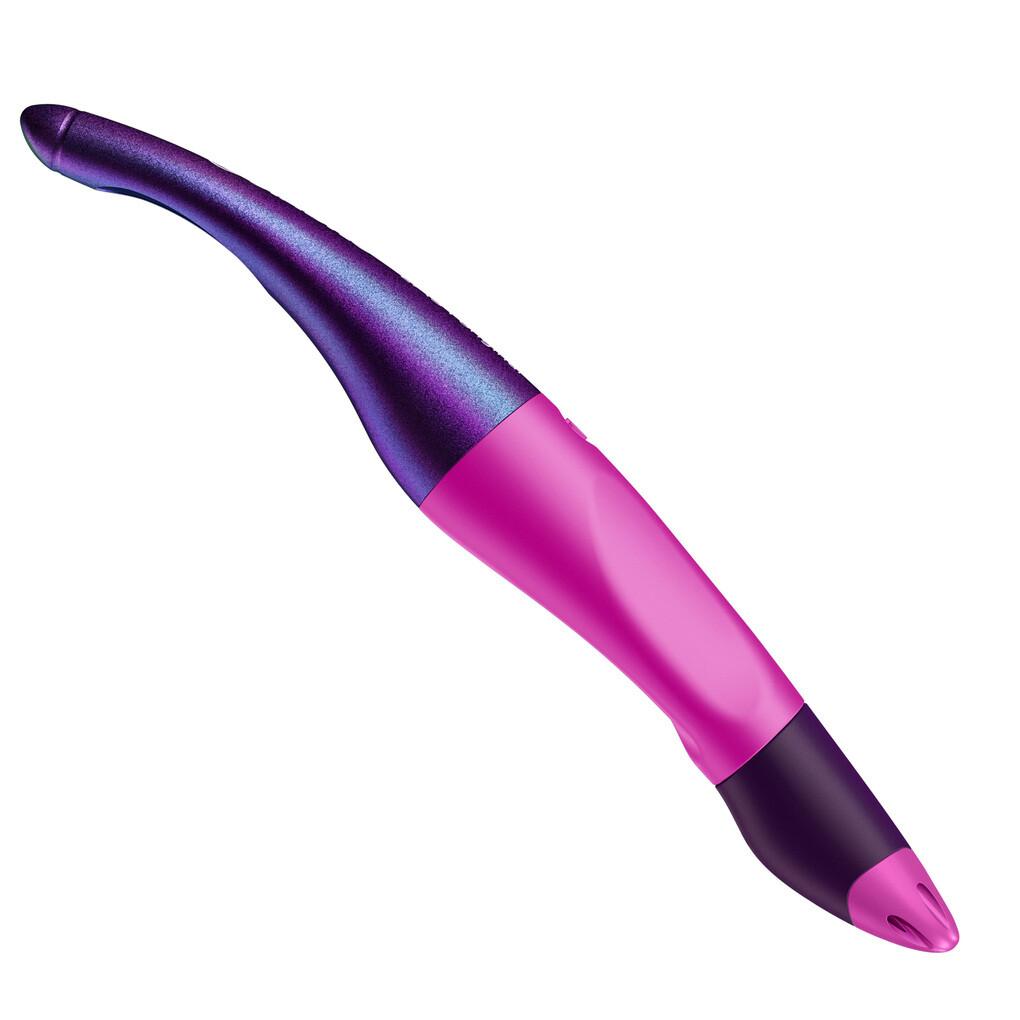 Ergonomischer Tintenroller für Linkshänder - STABILO EASYoriginal Holograph Edition in magenta - Ei