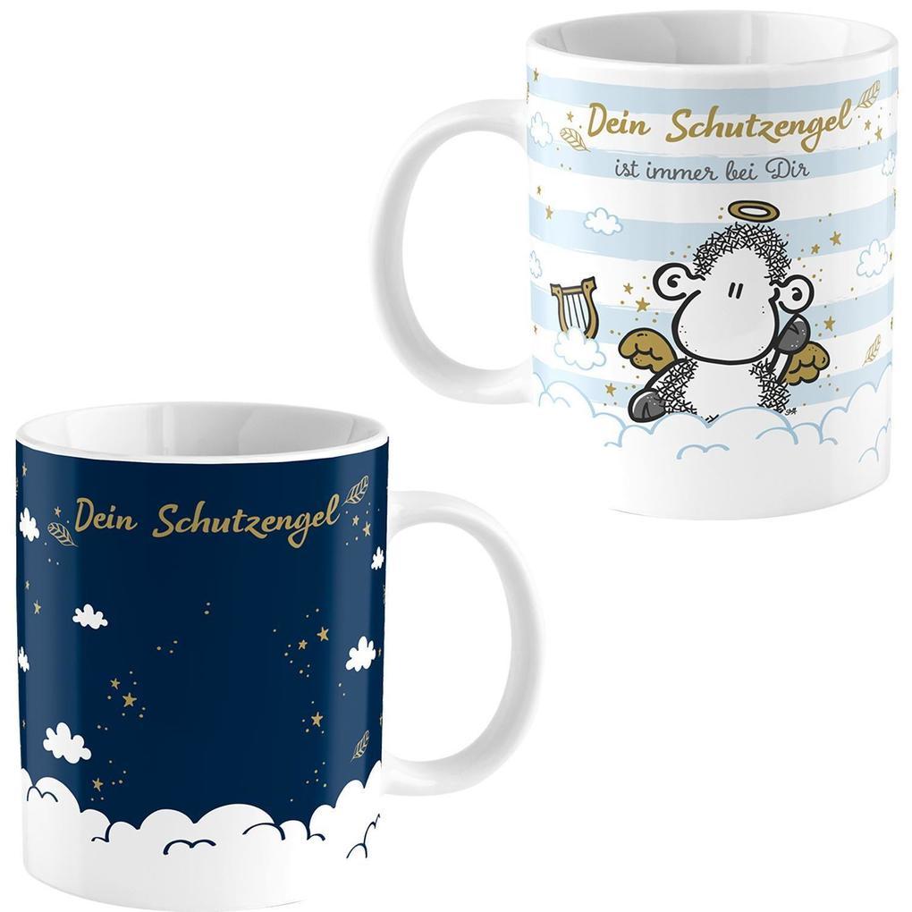 Sheepworld 47059 Zaubertasse mit Motivwechsel, Schutzengel, Porzellan, 35 cl, Geschenkbox