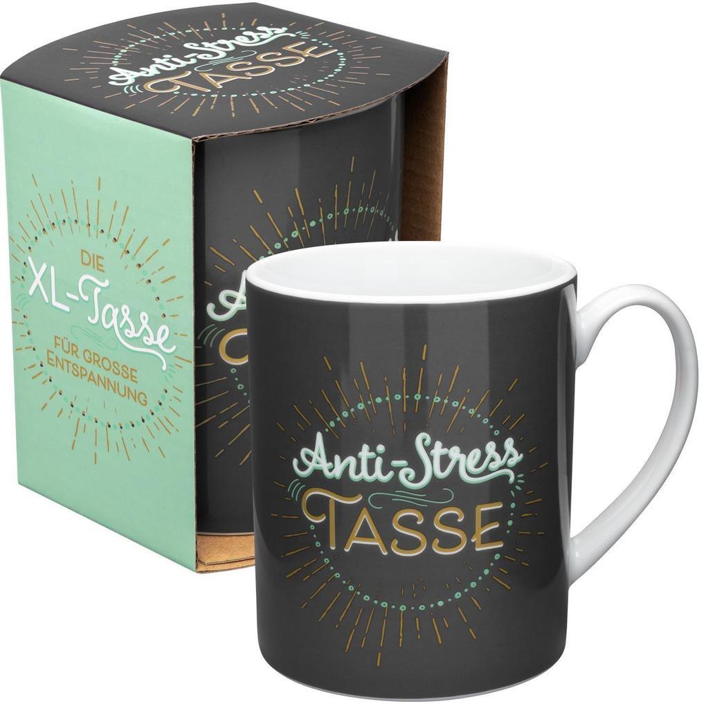 GRUSS & CO 47000 XL-Tasse Anti-Stress, Porzellan, 60 cl, Geschenkbanderole