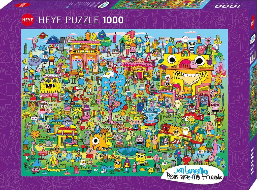 Doodle Village Puzzle 1000 Teile