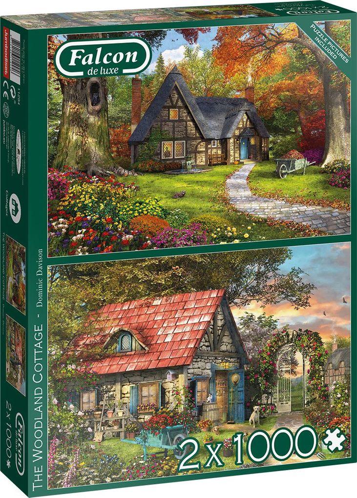 Jumbo Spiele - The Woodland Cottage, 2x 1000 Teile