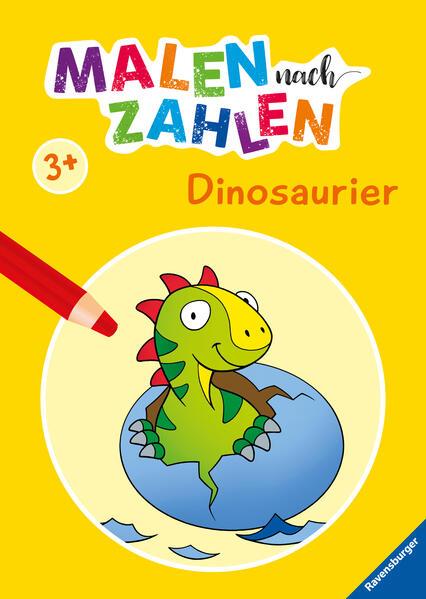 Malen nach Zahlen ab 3 Jahren: Dinosaurier