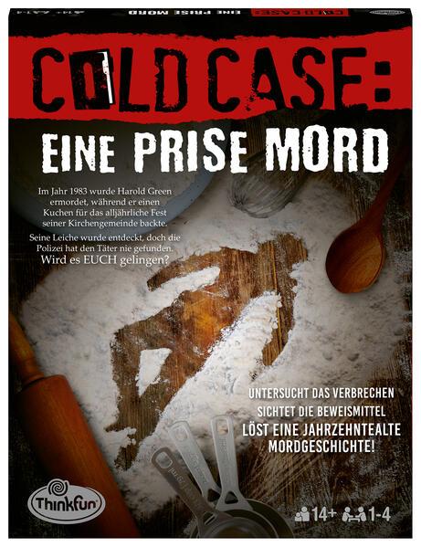 ThinkFun - 76465 - Cold Case: Eine Prise Mord. Der zweite Cold Case Krimi im eigenen Heim. Wer findet den Mörder? Ein Rätsel-Spiel für Einen oder in der Gruppe ab 14 Jahren