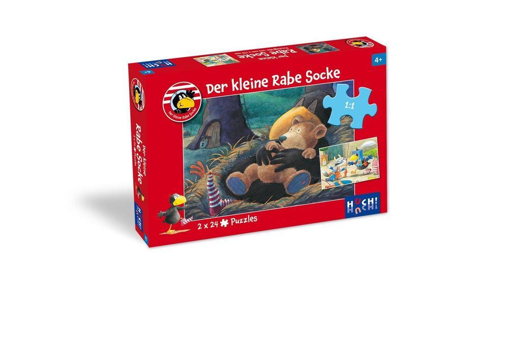 Huch Verlag - Der-kleine-Rabe-Socke-Puzzle 2 x 24 Teile