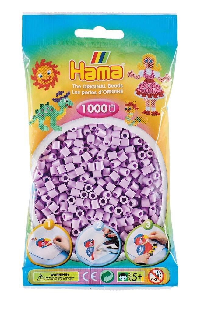 Hama 207-96 - Beutel mit Midi Bügelperlen Flieder, 1000 Stück