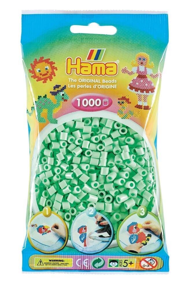 Hama 207-98 - Beutel mit Midi Bügelperlen Mint, 1000 Stück