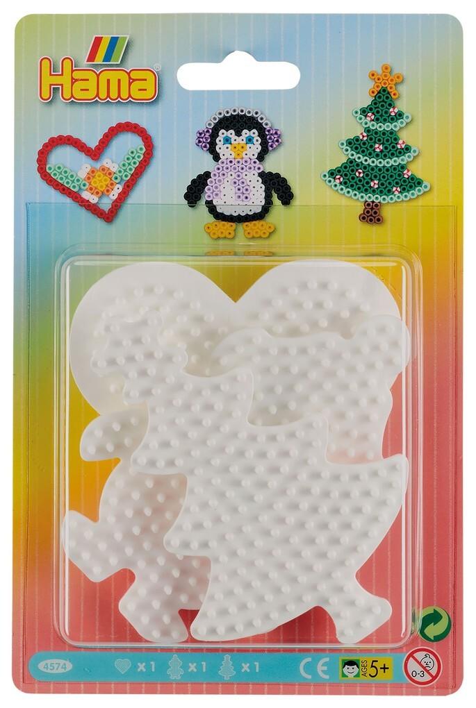 Hama 4574 - Stiftplatten, Herz, Pinguin, Weihnachtsbaum, midi