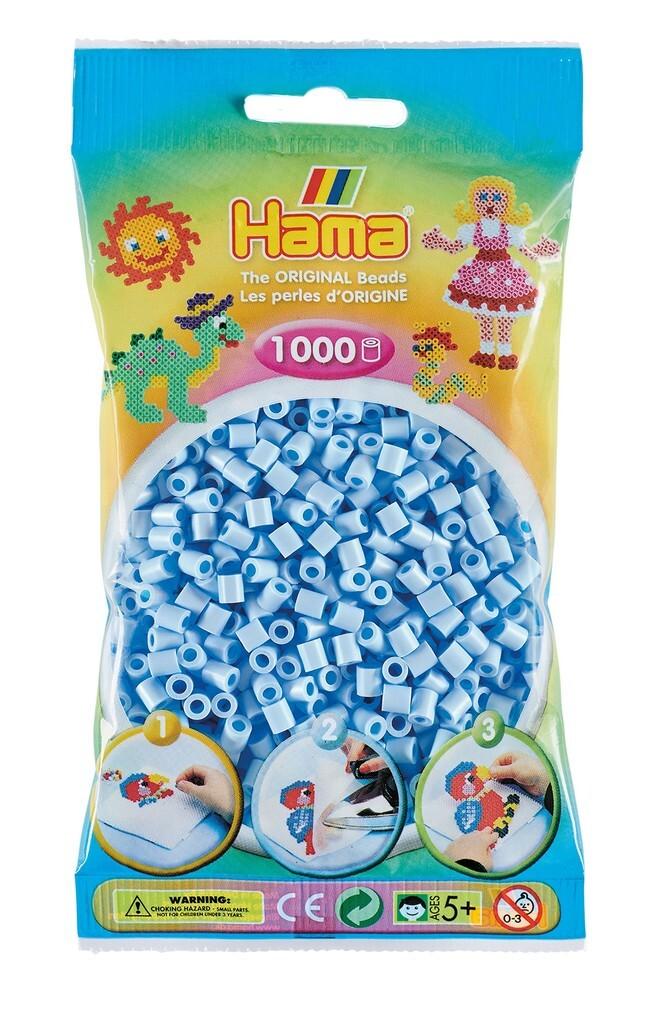 Hama 207-97 - Beutel mit Midi Bügelperlen Eisblau, 1000 Stück